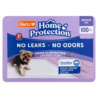 Hartz Home Protection Odor Eliminating Lavender Scent Dog Pads, Regular Size, 100 count
