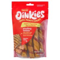 Hartz Oinkies Porkalicious Bacon Flavored Sızzling Twists Dog Chew Treats, 8.7 oz, 8 count