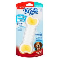 Hartz Chew'n Clean Twisty Bone Bacon Scented Chew Toy, Small/Medium