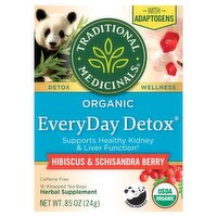 Traditional Medicinals EveryDay Detox Organic Schisandra Berry Herbal Supplement, 16 count, .85 oz, 16 Each