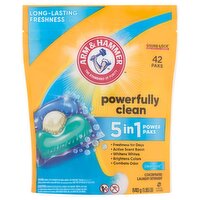Arm & Hammer Powerfully Clean Clean Burst Concentrated Laundry Detergent, 42 count, 1.85 lb