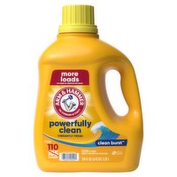 Arm & Hammer Clean Burst Powerfully Clean Vibrantly Fresh Detergent, 110 loads, 110 fl oz, 110 Fluid ounce