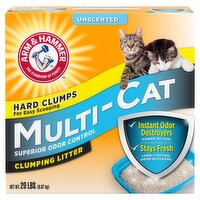 Arm & Hammer Unscented Multi-Cat Superior Odor Control Clumping Litter, 20 lbs
