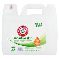 Arm & Hammer Free & Clear Sensitive Skin Laundry Detergent, 170 loads, 170 fl oz, 170 Fluid ounce