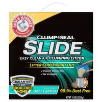 Arm & Hammer Clump & Seal Slide Non-Stop Odor Control Easy Clean-Up Clumping Litter, 14 lbs, 14 Pound