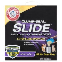 Arm & Hammer Clump & Seal Slide Multi-Cat Easy Clean-Up Clumping Litter, 14 lbs, 14 Pound