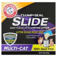 Arm & Hammer Clump & Seal Slide Multi-Cat Easy Clean-Up Clumping Litter, 19 lbs, 19 Each