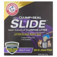 Arm & Hammer Clump & Seal Slide Multi-Cat Easy Clean-Up Clumping Litter, 28 lbs