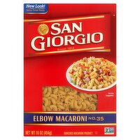 San Giorgio Elbow Macaroni No. 35 Pasta, 16 oz, 454 Gram