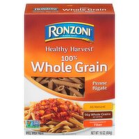 Ronzoni Healthy Harvest 100% Whole Wheat Penne Rigate Pasta, 16 oz, 16 Ounce