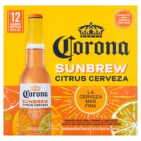 Corona Sunbrew Citrus Cerveza Beer, 12 fl oz, 12 count