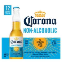 Corona Non-Alcoholic Malt Beverage, 12 fl oz, 12 count