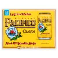 Pacifico Clara Beer, 12 fl oz, 12 count