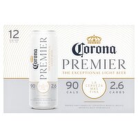 Corona Premier Light Beer, 12 count, 12 fl oz