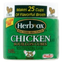 Hormel Foods Herb-Ox Chicken Flavor Bouillon Cubes, 25 count, 3.33 oz, 3.33 Ounce