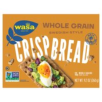 Wasa Whole Grain Swedish Style Crispbread Crackers, 9.2 oz