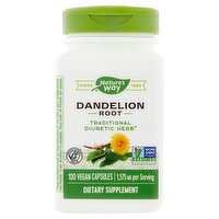 Nature's Way Dandelion Root Vegan Capsules Dietary Supplement, 100 count