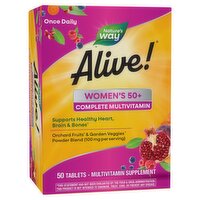 Nature's Way Alive! Women's 50+ Complete Multivitamin Supplement, 50 count