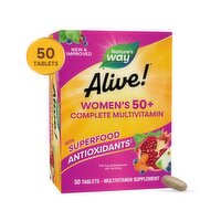 Nature's Way Alive! Women's 50+ Complete Multivitamin Supplement, 50 count, 50 Each