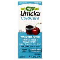 Nature's Way Umcka ColdCare Cherry Flavored Non-Drowsy Soothing Syrup, 4 fl oz