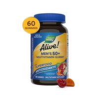 Nature's Way Alive! Men's 50+ Gummy Multivitamin Supplement, 60 count