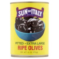 Sun of Italy Pitted Extra Large Ripe Olives, 6 oz