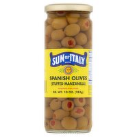 Sun of Italy Stuffed Manzanilla Spanish Olives, 10 oz