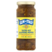 Sun of Italy Sliced Hot Jalapeno Peppers, 12 fl oz