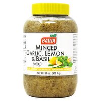 Badia Minced Garlic, Lemon & Basil, 32 oz