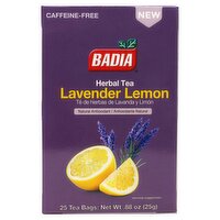 Badia Lavender Lemon Herbal Tea, 25 count, 0.88 oz