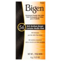 Hoyu Bigen 56 Rich Medium Brown Permanent Powder Hair Color, 0.21 oz