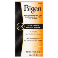 Hoyu Bigen 58 Black Brown Permanent Powder Hair Color, 0.21 oz, 1 Each