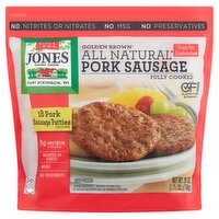 Jones Dairy Farm Golden Brown All Natural Pork Sausage Patties, 18 count, 28 oz