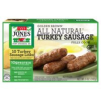 Jones Dairy Farm Golden Brown All Natural Turkey Sausage Links, 10 count, 5 oz, 5 Ounce