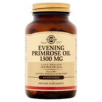 Solgar Evening Primrose Oil Dietary Supplement, 1300 mg, 60 count