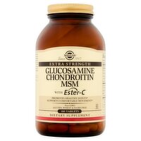 Solgar Extra Strength Glucosamine Chondroitin MSM with Ester-C Dietary Supplement, 180 count