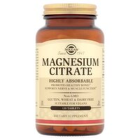 Solgar Magnesium Citrate Dietary Supplement, 120 count