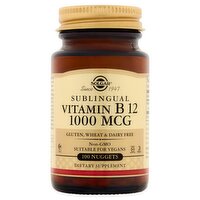 Solgar Sublingual Vitamin B 12 Dietary Supplement, 1000mcg, 100 count