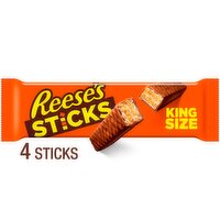 Reese's Chocolate Candy, Peanut Butter Creme & Crispy Wafers Sticks King Size, 4 count, 3 oz