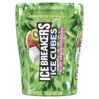 Ice Breakers Ice Cubes Kiwi Watermelon Sugar Free Gum, 40 count