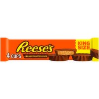 Reese's Milk Chocolate & Peanut Butter Cups King Size, 4 count, 2.8 oz