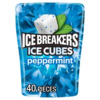 Ice Breakers Ice Cubes Peppermint Sugar Free Gum, 40 count