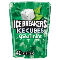 Ice Breakers Ice Cubes Spearmint Sugar Free Gum, 40 count