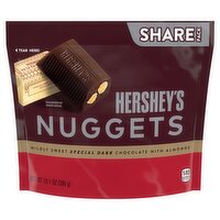 Hershey's Nuggets Mildly Sweet Special Dark Chocolate with Almonds Share Pack, 10.1 oz, 10.1 Ounce