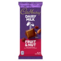 Cadbury Dairy Milk Fruit & Nut Milk Chocolate with Raisins & Almonds, 3.5 oz, 3.5 Ounce