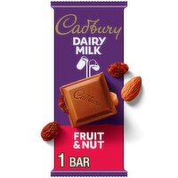Cadbury Dairy Milk Fruit & Nut Milk Chocolate with Raisins & Almonds, 3.5 oz