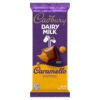 Cadbury Dairy Milk Caramello Milk Chocolate & Creamy Caramel Chocolate Bar, 4 oz, 4 Ounce