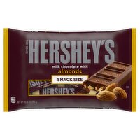 HERSHEY'S Milk Chocolate with Almonds Snack Size, Candy Bag, 10.35 oz