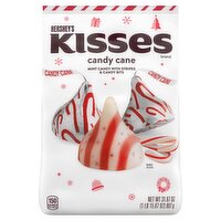 Hershey's Kisses Candy Cane Mint Candy with Stripes & Candy Bits, 31.67 oz