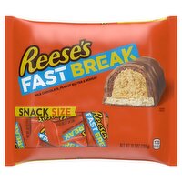 Reese's Fast Break Milk Chocolate, Peanut Butter & Nougat Bars Snack Size, 10.1 oz, 10.1 Ounce